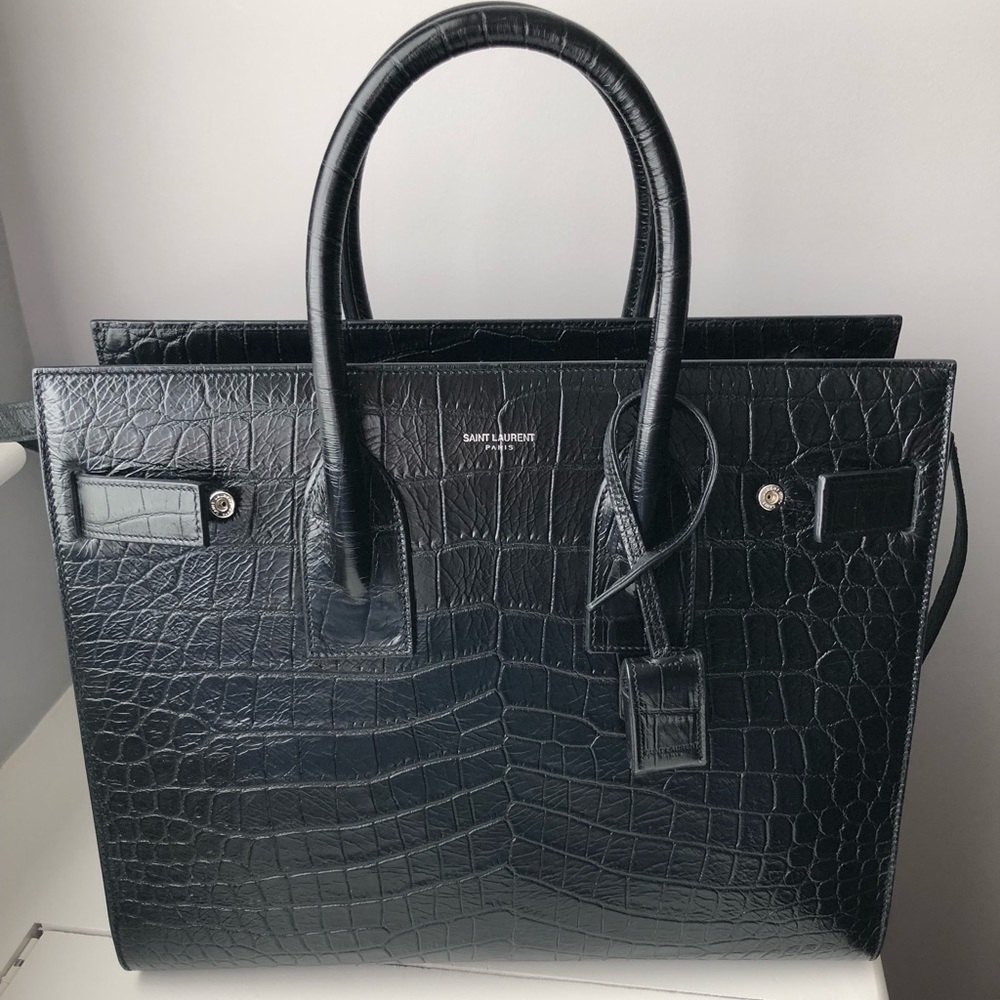 Saint Laurent Sac Du Jour Small Croc